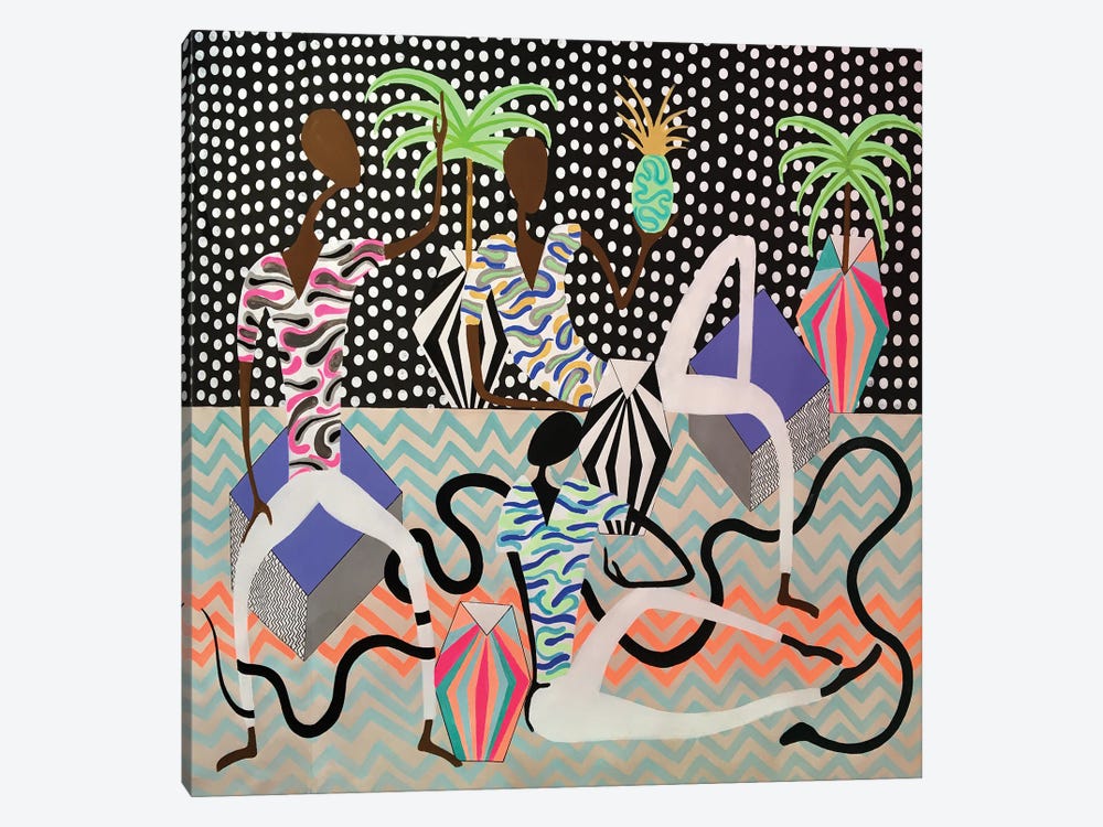 Polka Dot Tropical Club by Frantisek Florian 1-piece Canvas Artwork