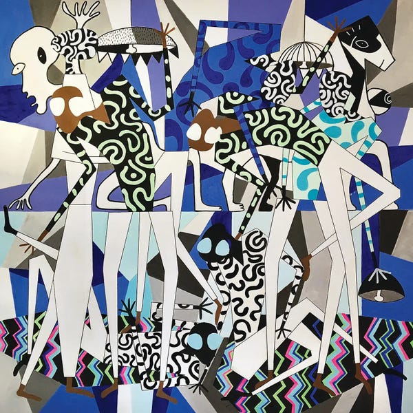 Frantisek Florian: Funky Dancing Figures VIII by Frantisek Florian