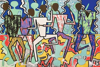 Joyous Dancing Figures III by Frantisek Florian canvas print