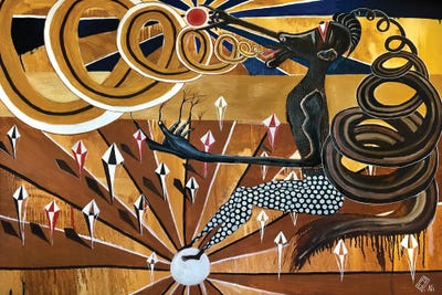 Funky Abstract VI by Frantisek Florian framed canvas print