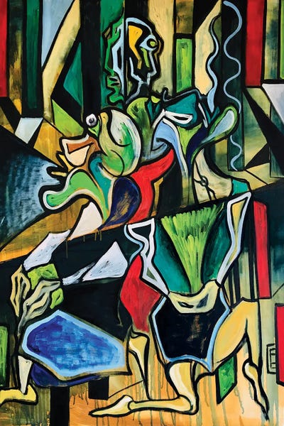 Funky Abstract IX by Frantisek Florian framed canvas print