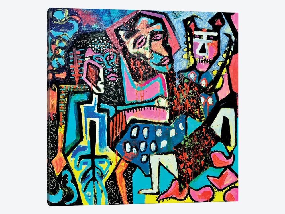 Funky Abstract X by Frantisek Florian 1-piece Canvas Print