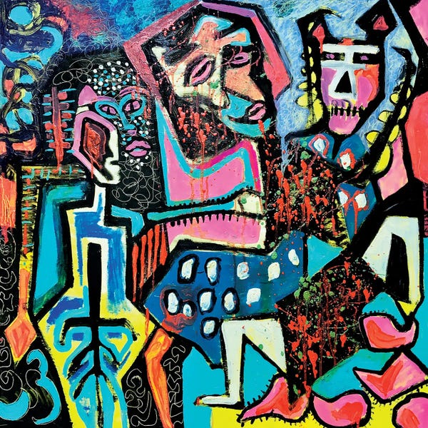 Entanglements: Funky Abstract X by Frantisek Florian