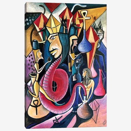 Abstract Inspired by Egyption Motives Canvas Print #FFL69} by Frantisek Florian Canvas Art Print