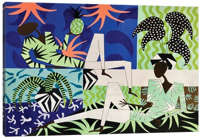 Lounging with Tropical Plants Canvas Art Print - Frantisek Florian
