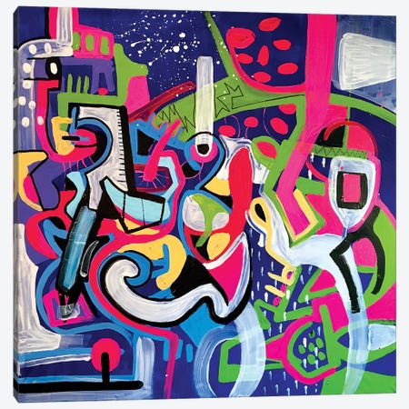 Colorful Abstract Shapes I Canvas Print #FFL70} by Frantisek Florian Canvas Wall Art