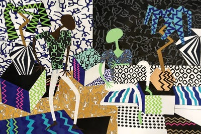 Harring Inspired Dance Party IV by Frantisek Florian canvas print