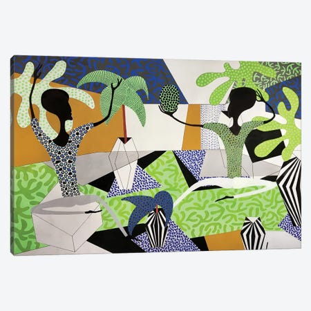 Harring Inspired Dance Party X Canvas Print #FFL90} by Frantisek Florian Canvas Art