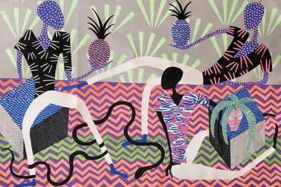 Purple Pineapple Party by Frantisek Florian art print