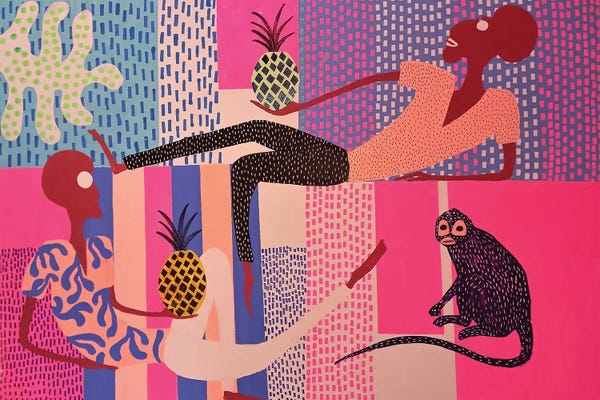 Frantisek Florian: Pink Monkey Party by Frantisek Florian