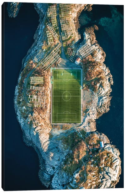Unique Soccer Pitch Canvas Art Print - Island Art