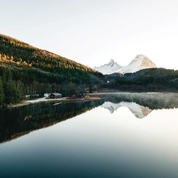 Fabian Fortmann: Private Lake During Sunset by Fabian Fortmann
