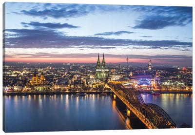 Cologne Cityscape Canvas Art Print - Fabian Fortmann