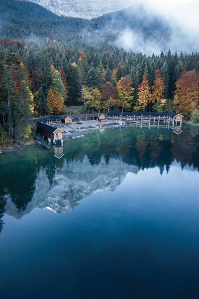 Fabian Fortmann: Boathouse Reflection by Fabian Fortmann