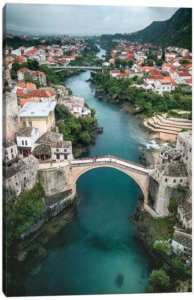 The Bridge Of Mostar Canvas Art Print - Fabian Fortmann