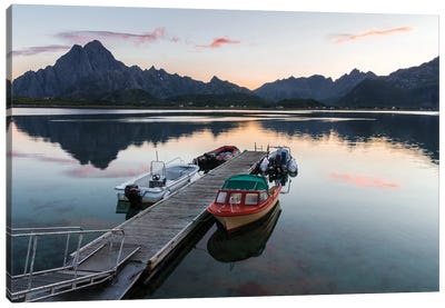 Bluehour in Norway Canvas Art Print