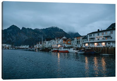 Light Come On In The Harbor Norway Canvas Art Print