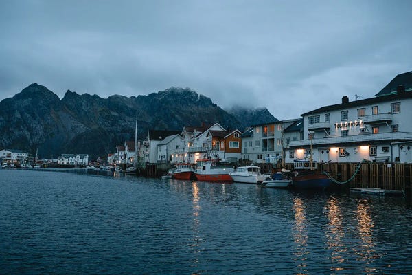 Fabian Fortmann: Light Come On In The Harbor Norway by Fabian Fortmann