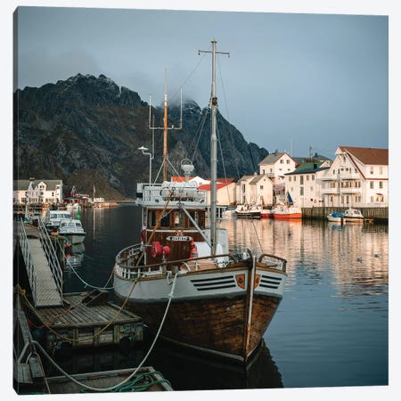 Norwegian Harbor Canvas Print #FFM201} by Fabian Fortmann Canvas Print