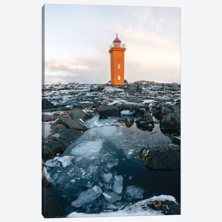 Icelands Lighthouse Canvas Print #FFM222} by Fabian Fortmann Canvas Art Print