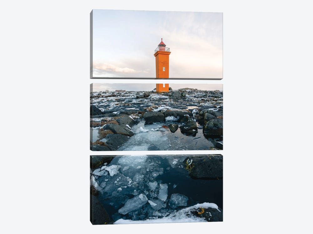 Icelands Lighthouse by Fabian Fortmann 3-piece Canvas Artwork