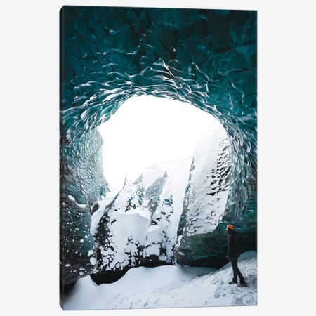 Ice Cave Canvas Print #FFM230} by Fabian Fortmann Canvas Artwork