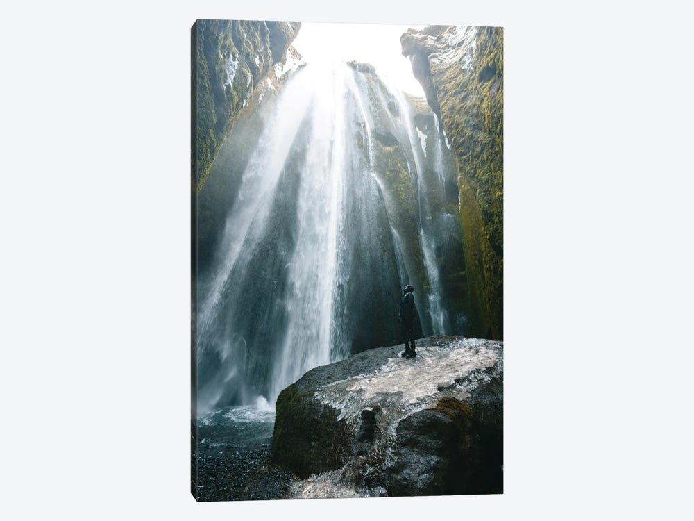 Inside The Waterfall - Iceland by Fabian Fortmann 1-piece Canvas Wall Art