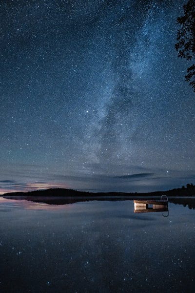Canadian Lake With Milkyway