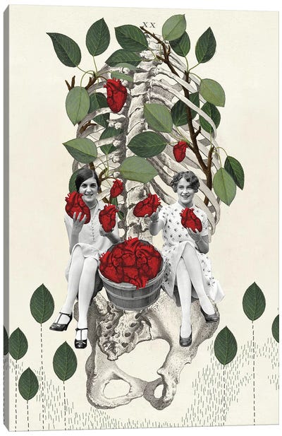 Hearts Canvas Art Print - Anti-Valentine's Day