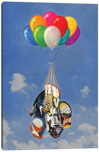 I Lost My New Sneakers Canvas Art Print - Balloons