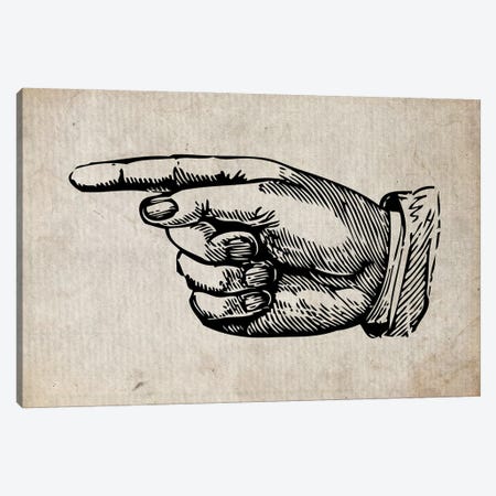 Victorian Pointing Finger Landscape Left Canvas Print #FHC109} by FisherCraft Canvas Art