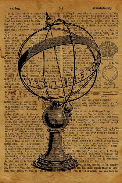 Sexton Etching On Old Paper