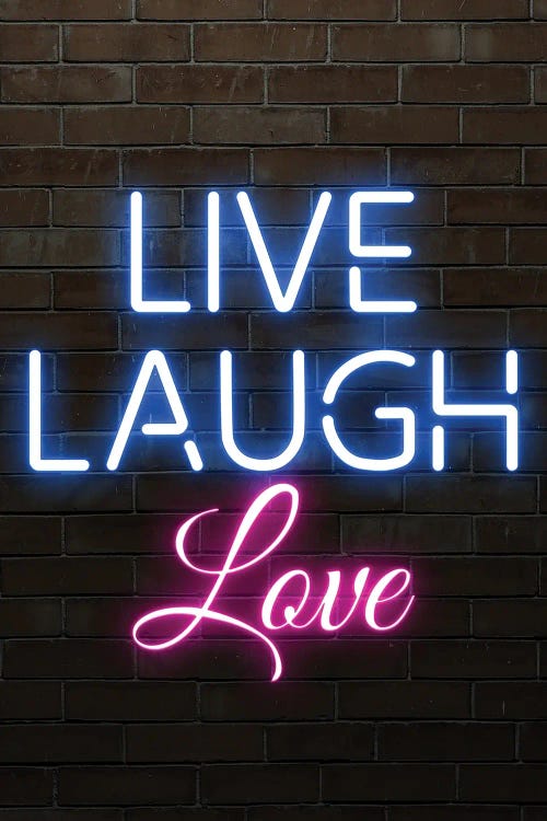 Live Laugh Love Blue, Blue, Pink