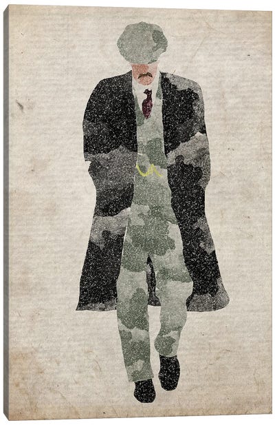 Peaky Blinders Arthur Shelby Walking Canvas Art Print - Crime Drama TV Show Art