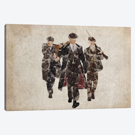 Peaky Blinders The Shelby Boys In Brown Canvas Print #FHC169} by FisherCraft Canvas Art