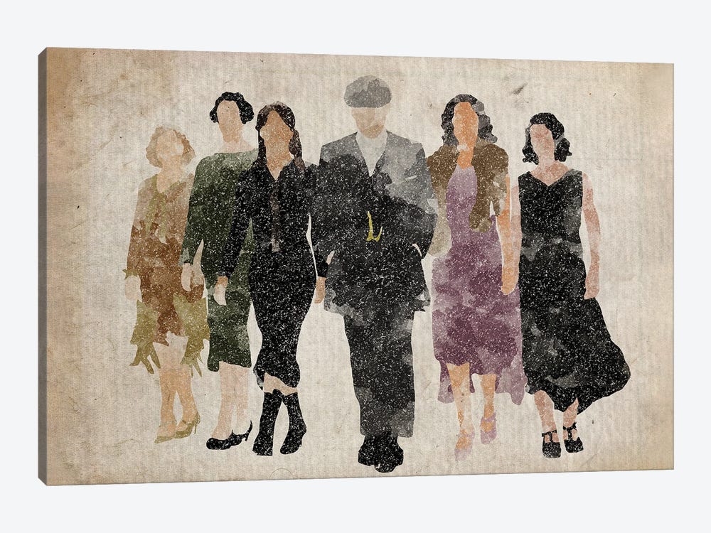 Peaky Blinders Tommy With The Women by FisherCraft 1-piece Canvas Wall Art