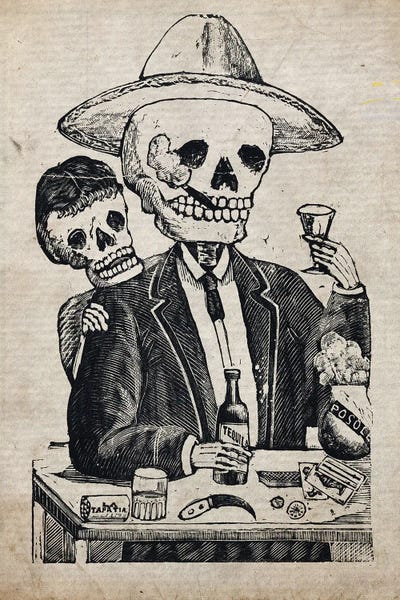 Skeletons: Jose Guadalupe Alcoholic Calavera by FisherCraft