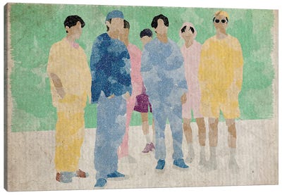 BTS Bangtan Boys Dynamite Green Canvas Art Print - BTS
