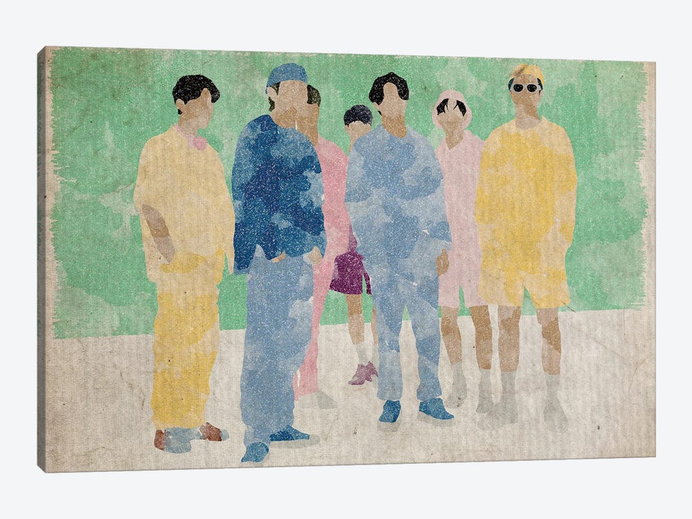 BTS Bangtan Boys Dynamite Green by FisherCraft 1-piece Canvas Print