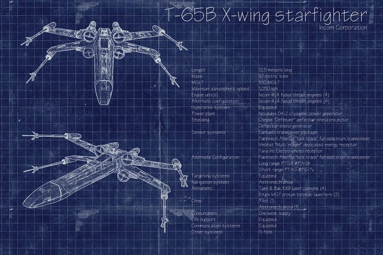 Star Wars X-Wing Blueprint