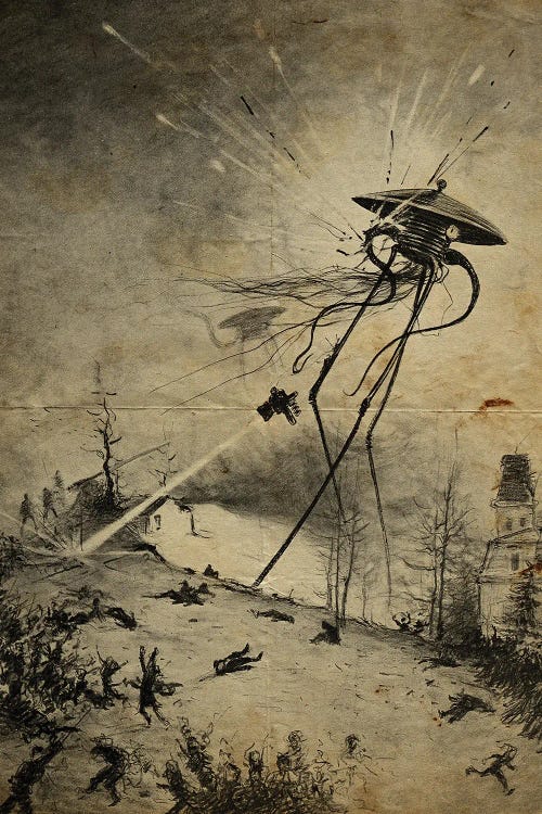 War Of The Worlds Destruction by FisherCraft wall art