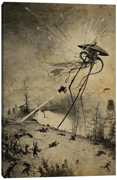 War Of The Worlds Destruction Canvas Art Print - FisherCraft