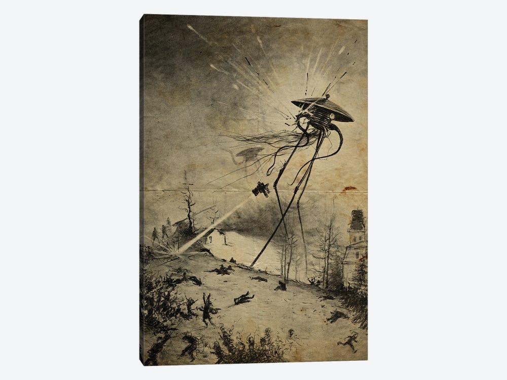 War Of The Worlds Destruction by FisherCraft 1-piece Canvas Art Print