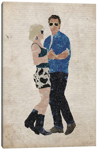 True Romance Clarence and Alabama Dancing Canvas Art Print - Romance Movie Art