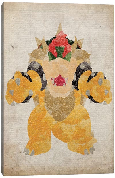 Bowser Canvas Art Print - Super Mario Bros