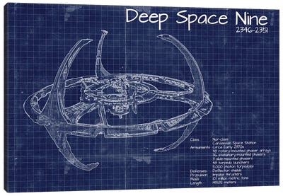 Deep Space Nine Canvas Art Print - Sci-Fi & Fantasy TV Show Art
