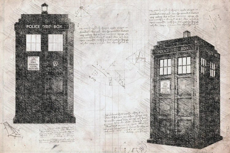 Dr Who Tardis Dark by FisherCraft wall art