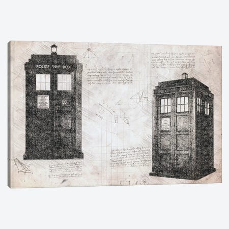 Dr Who Tardis Dark Canvas Print #FHC210} by FisherCraft Canvas Art