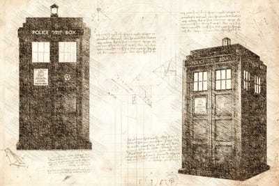 Mixed Media & Collage TARDIS on Canvas Art & Collectibles Paint ...