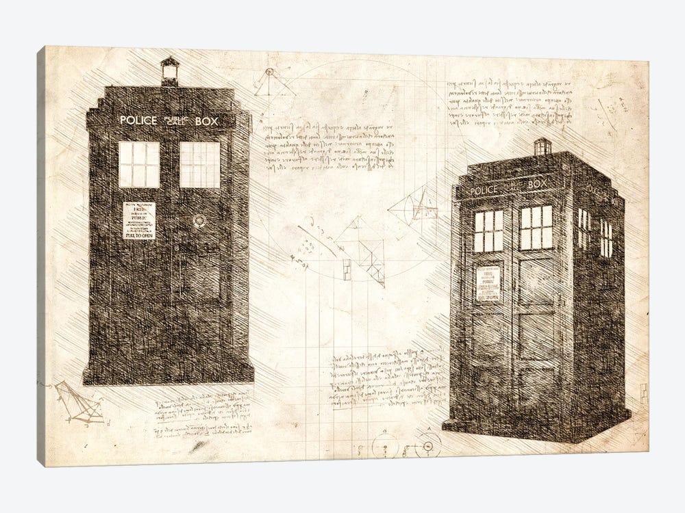 Dr Who Tardis Light by FisherCraft 1-piece Art Print